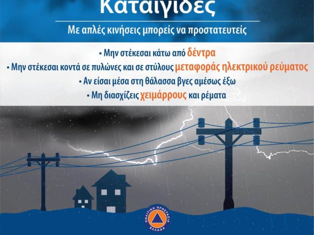Έκτακτο Δελτίο από την ΠΔΕ – Από αύριο το απόγευμα και στην Αιτωλοακαρνανία ισχυρές βροχές και καταιγίδες