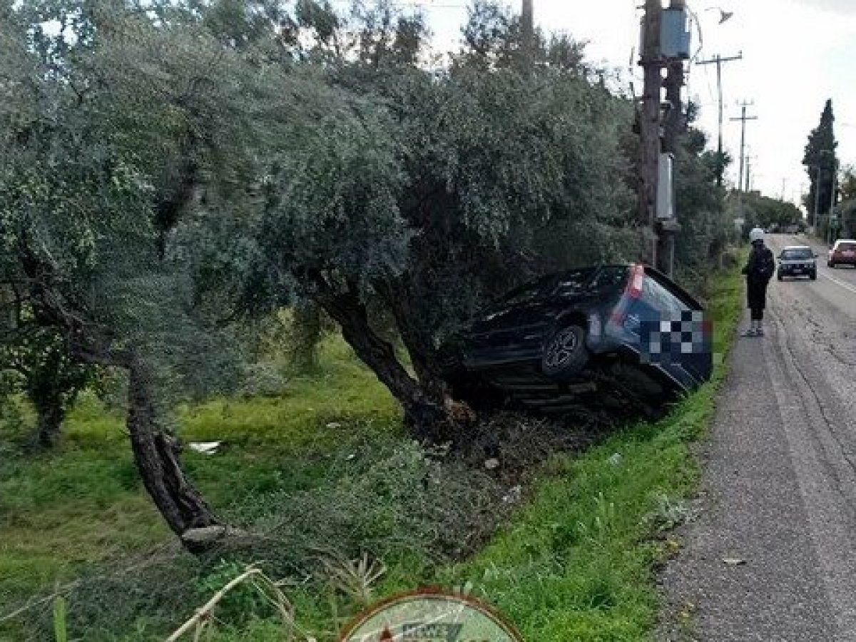 Αιτωλ/νία: Σφοδρή πρόσκρουση αυτοκινήτου σε ελιά