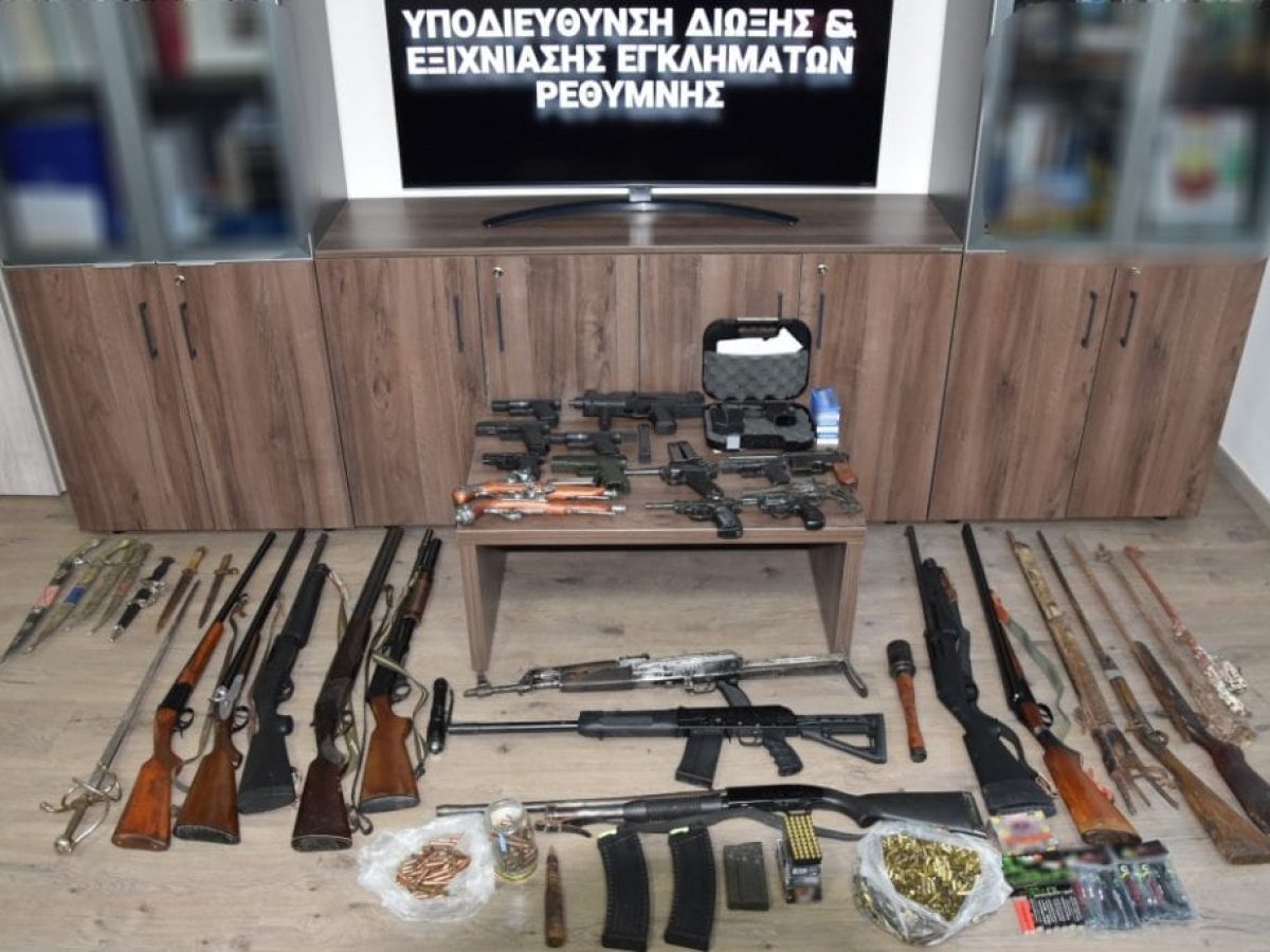 ΦΩΤΟ | Πέντε συλλήψεις… “ετοιμοπόλεμων” στο Ρέθυμνο. Τι βρήκε η ΕΛ.ΑΣ.