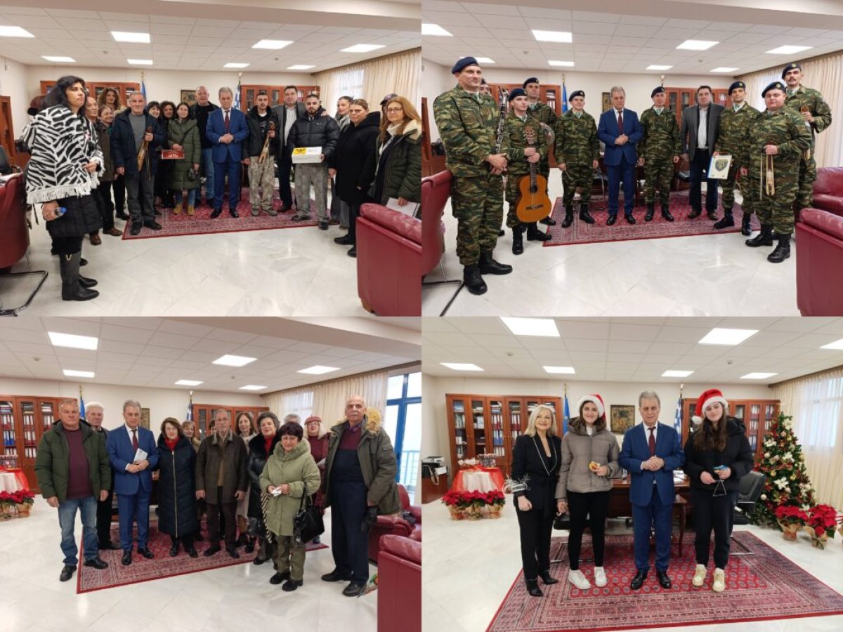 Τα Χριστουγεννιάτικα Κάλαντα έψαλαν στον Περιφερειάρχη Δυτικής Μακεδονίας Γιώργο Αμανατίδη