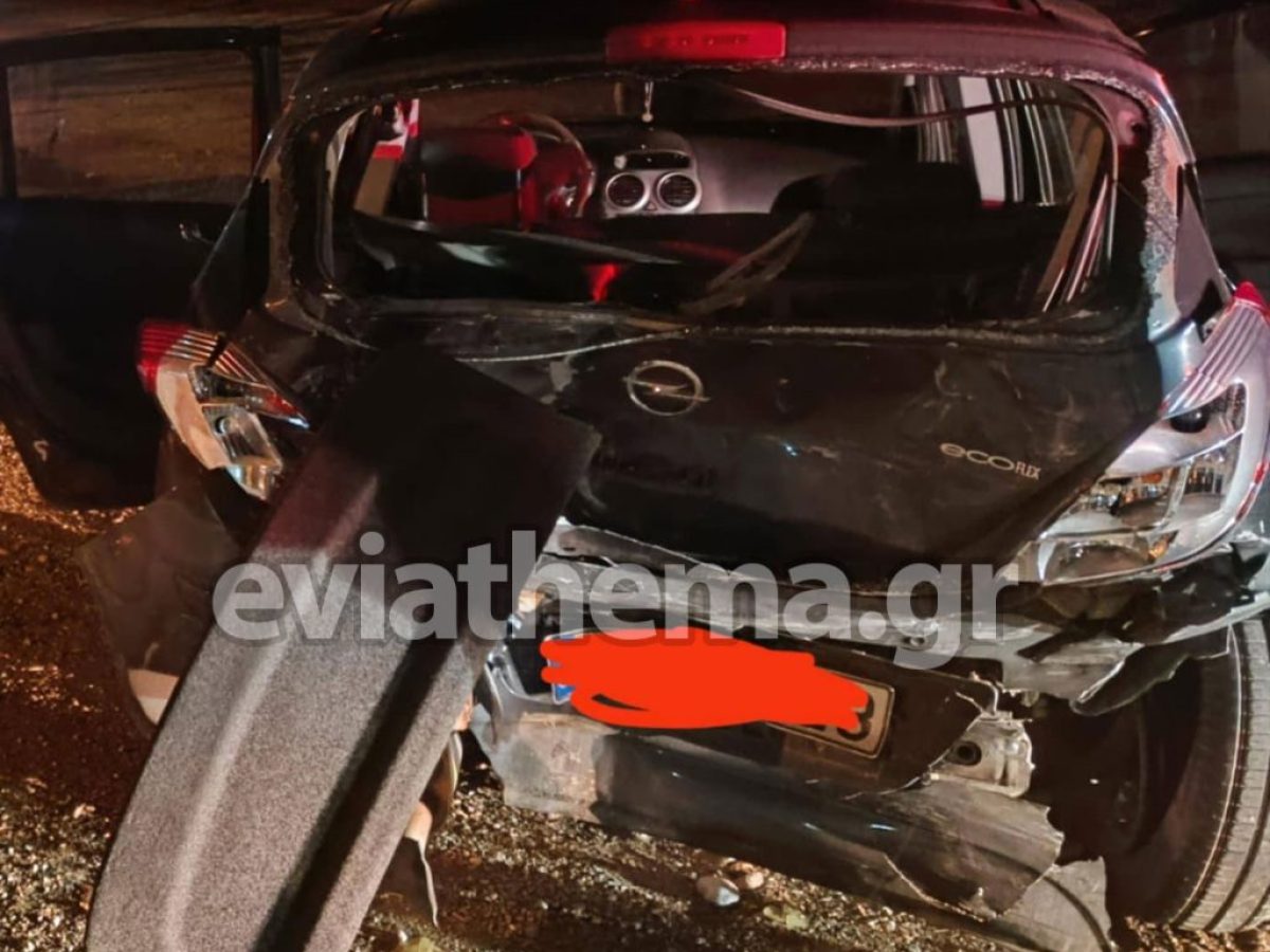 Τροχαίο ατύχημα στην Ερέτρια: Σύγκρουση βαν με Ι.Χ. κοντά στο Μουσείο – «Άγιο» είχαν οι επιβάτες