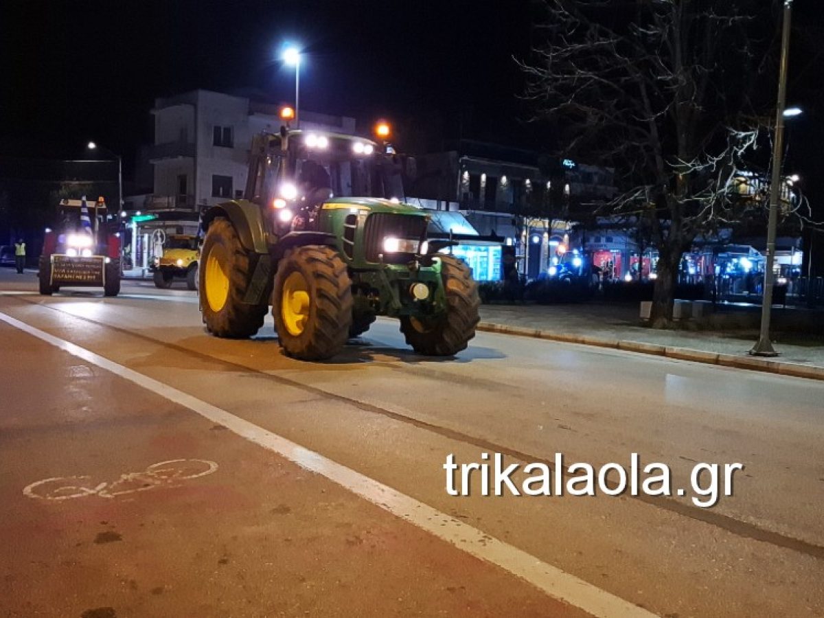 Ξανά στους δρόμους των Τρικάλων τα τρακτέρ (φώτο & βίντεο)