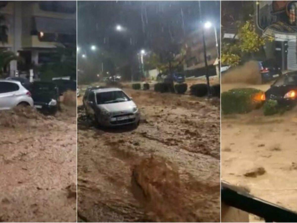 Δραματικές εικόνες από την Άνω Γλυφάδα – Τα ορμητικά νερά παρασύρουν αυτοκίνητα (VIDEO)