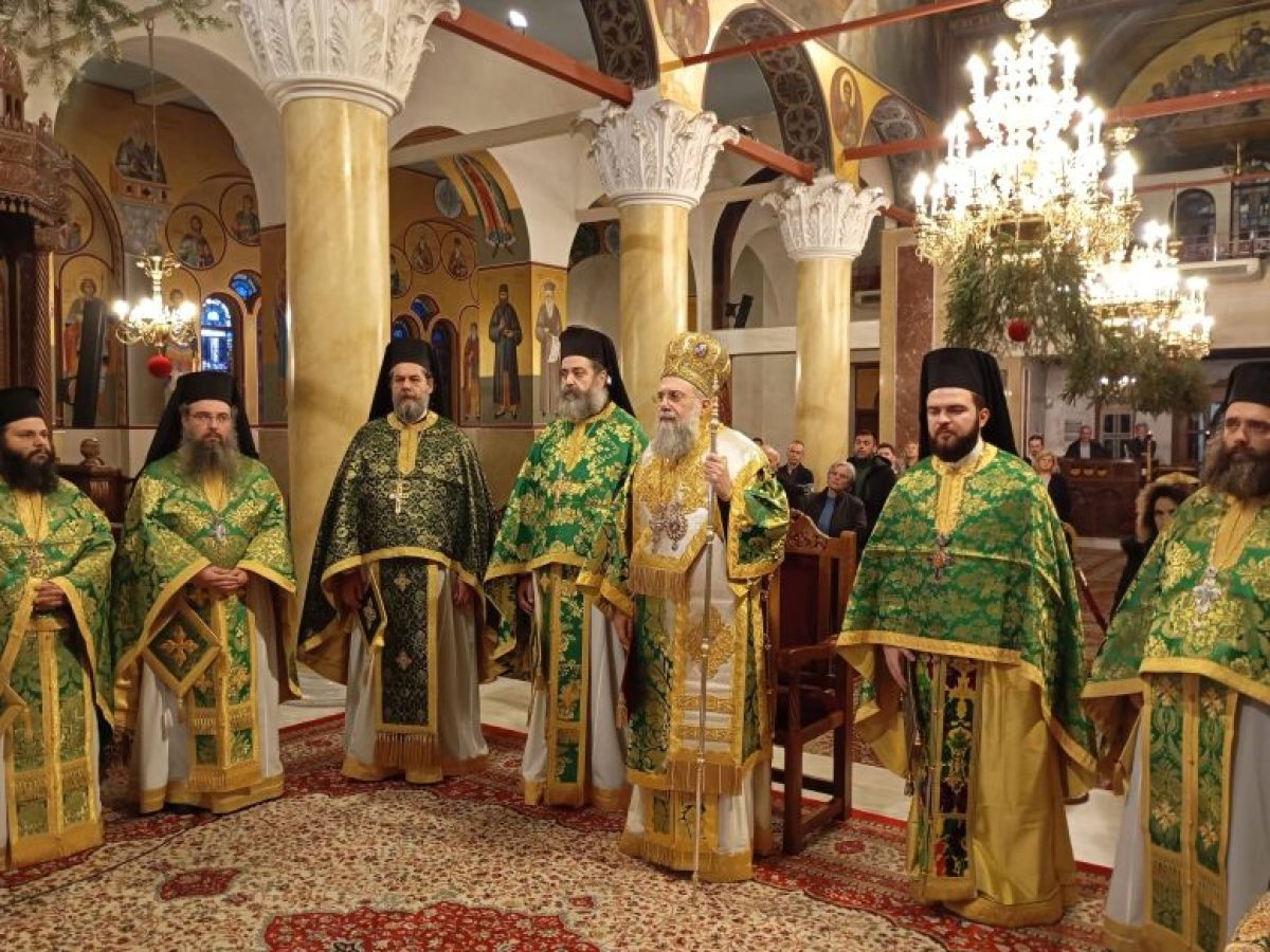 Η Αρχιερατική Ιερά Αγρυπνία για την απόδοση της γιορτής των Χριστουγέννων στον Ι.Ν. Αγίων Κων/νου και Ελένης