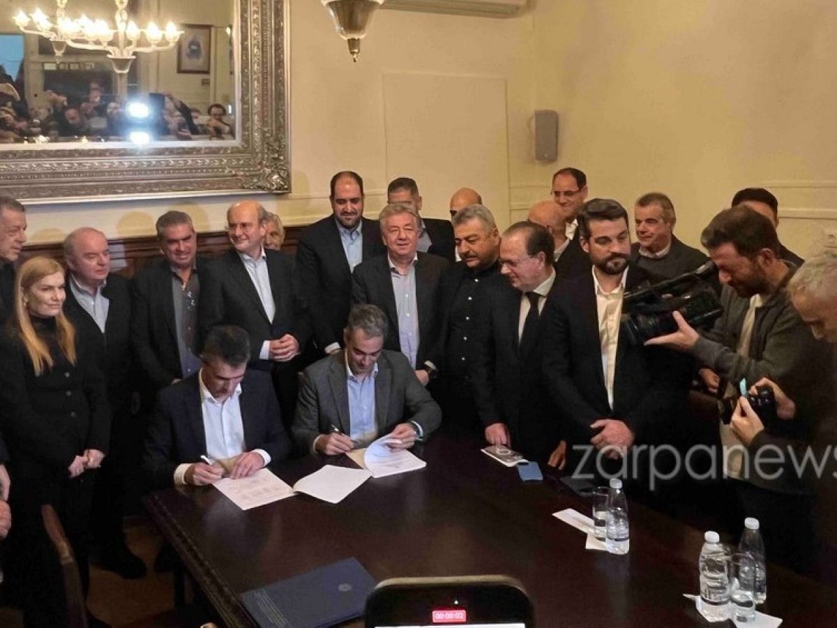 Ιστορική ημέρα! Έπεσαν οι υπογραφές για το τμήμα Χανιά – Ηράκλειο του ΒΟΑΚ | Photos