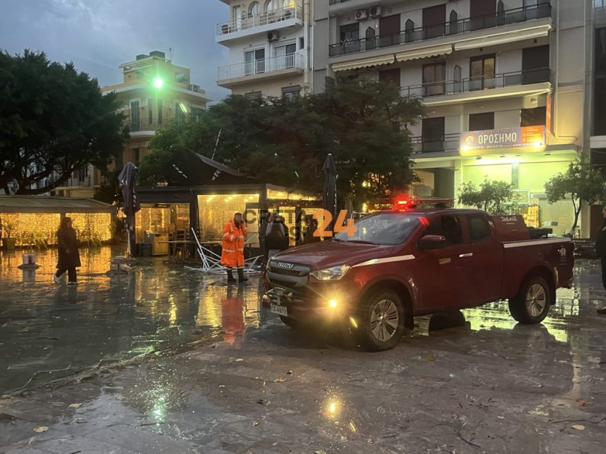 Κακοκαιρία: Φινάλε του 2025 με προβλήματα στο Ηράκλειο – Φωτογραφίες