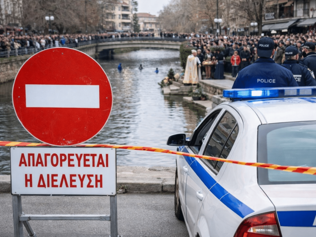 Κυκλοφοριακές ρυθμίσεις στα Τρίκαλα για τα Θεοφάνια