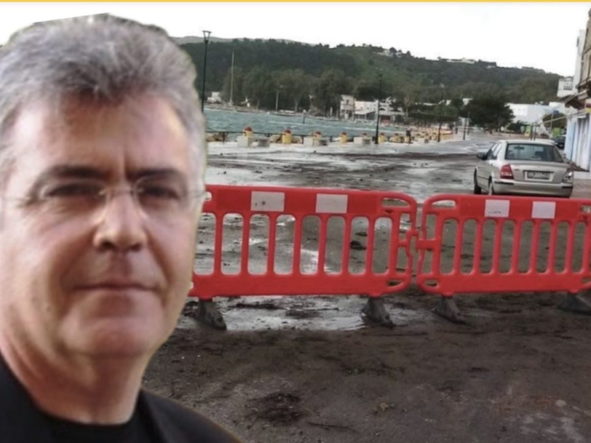 Κλειστός ο παραλιακός δρόμος στο Λακκί με απόφαση του Δημάρχου Λέρου , Τιμόθεου Κωττάκη