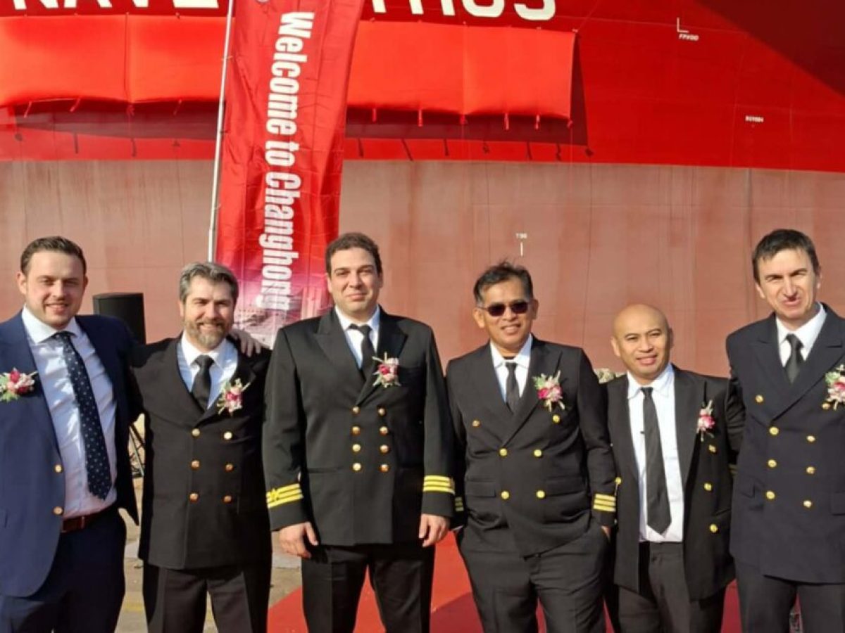 Ο Υποπλοίαρχος Γιώργος Δόνδωρος από την Εύβοια στη βάπτιση του νέου tanker της εταιρίας «Navio» στην Κίνα