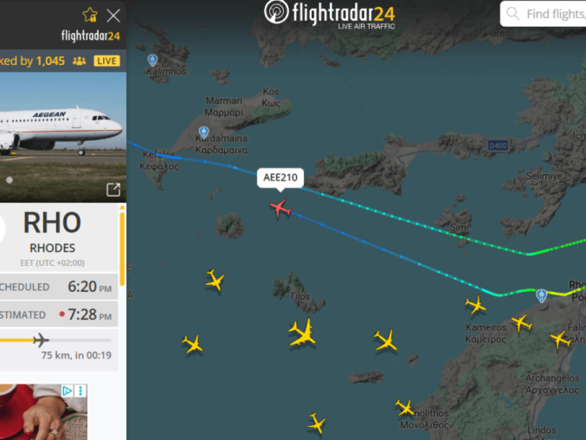 Πτήση απο Αθήνα ήρθε στη Ρόδο αλλά δεν κατάφερε να προσγειωθεί