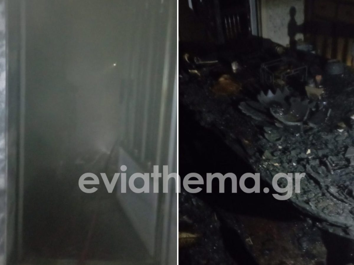 Συναγερμός στο Αυλονάρι: Η στιγμή που η φωτιά τύλιξε μονοκατοικία στον Άγιο Γεώργιο