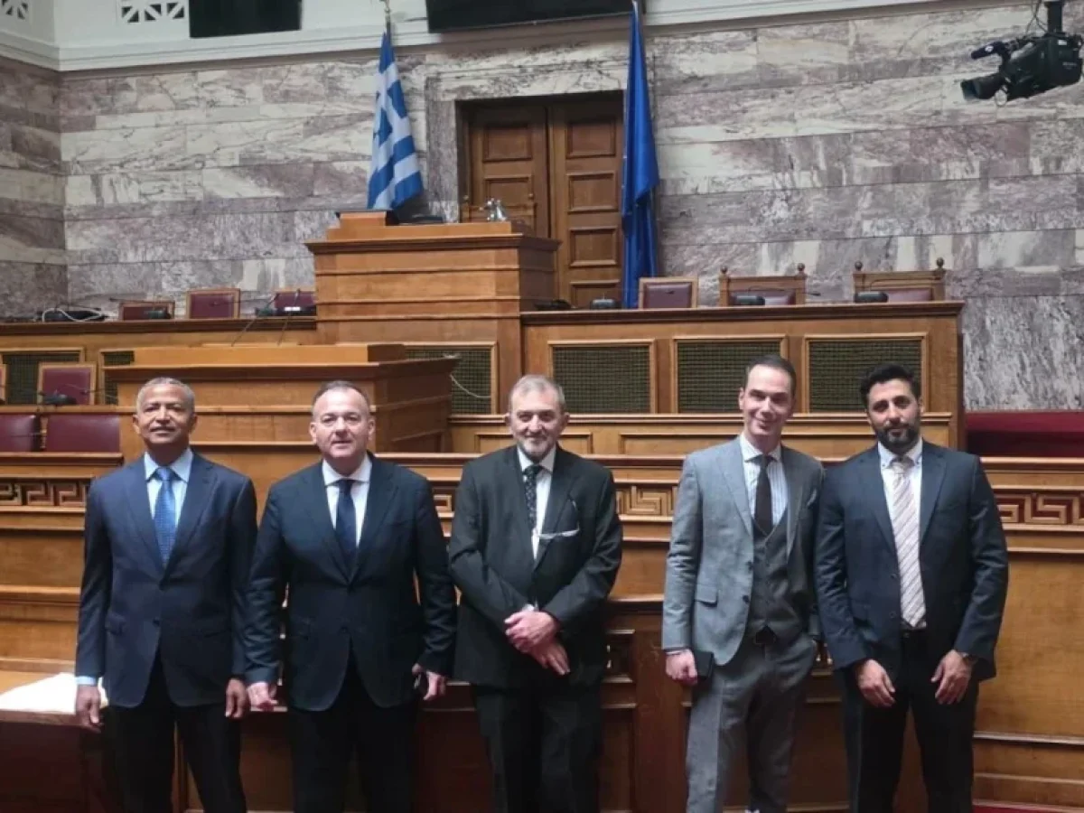 Συνάντηση Γιάννη Παππά με τον Moïse Katumbi Chapwe στη Βουλή