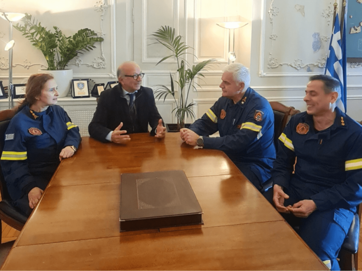 Συνάντηση γνωριμίας Γ. Λεονταρίτη με τη νέα ηγεσία του Πυροσβεστικού Σώματος