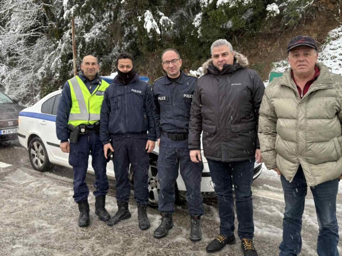 Στον Τυμφρηστό ο Αντιπεριφερειάρχης Π.Ε. Φθιώτιδας Ηλίας Κ. Σανίδας λόγω της χιονόπτωσης