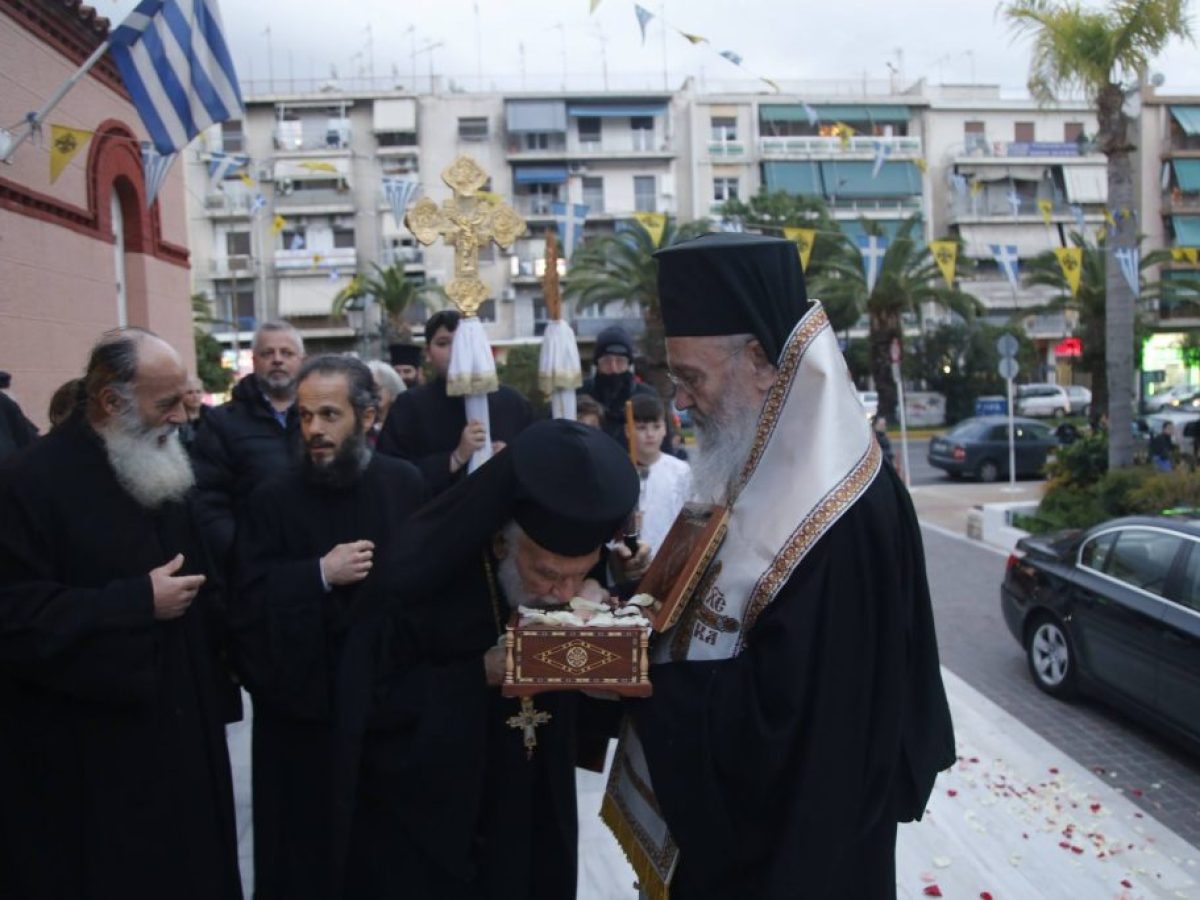 &Tau;ό ἱ&epsilon;&rho;ό &lambda;&epsilon;ί&psi;&alpha;&nu;&omicron; &tau;&omicron;ῦ ἁ&gamma;ί&omicron;&upsilon; &Kappa;&alpha;&lambda;&lambda;&iota;&nu;ί&kappa;&omicron;&upsilon; &sigma;&tau;ή&nu; &Kappa;&alpha;&lambda;&lambda;&iota;&theta;έ&alpha; Ἀ&theta;&eta;&nu;ῶ&nu;