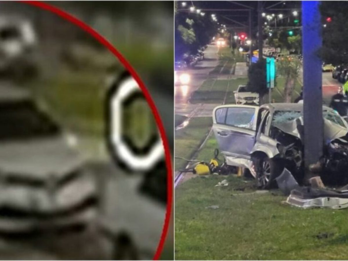 Τροχαίο στη Νέα Σμύρνη: Η στιγμή που το αυτοκίνητο “καρφώνεται” στην κολώνα του Τραμ (VIDEO)