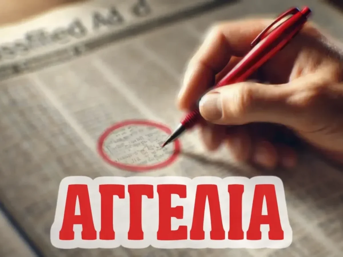 &Alpha;&gamma;&gamma;&epsilon;&lambda;ί&alpha;: &Zeta;&eta;&tau;&epsilon;ί&tau;&alpha;&iota; &upsilon;&pi;ά&lambda;&lambda;&eta;&lambda;&omicron;&sigmaf; &gamma;&rho;&alpha;&phi;&epsilon;ί&omicron;&upsilon; &sigma;&tau;&eta; &Lambda;έ&rho;&omicron;