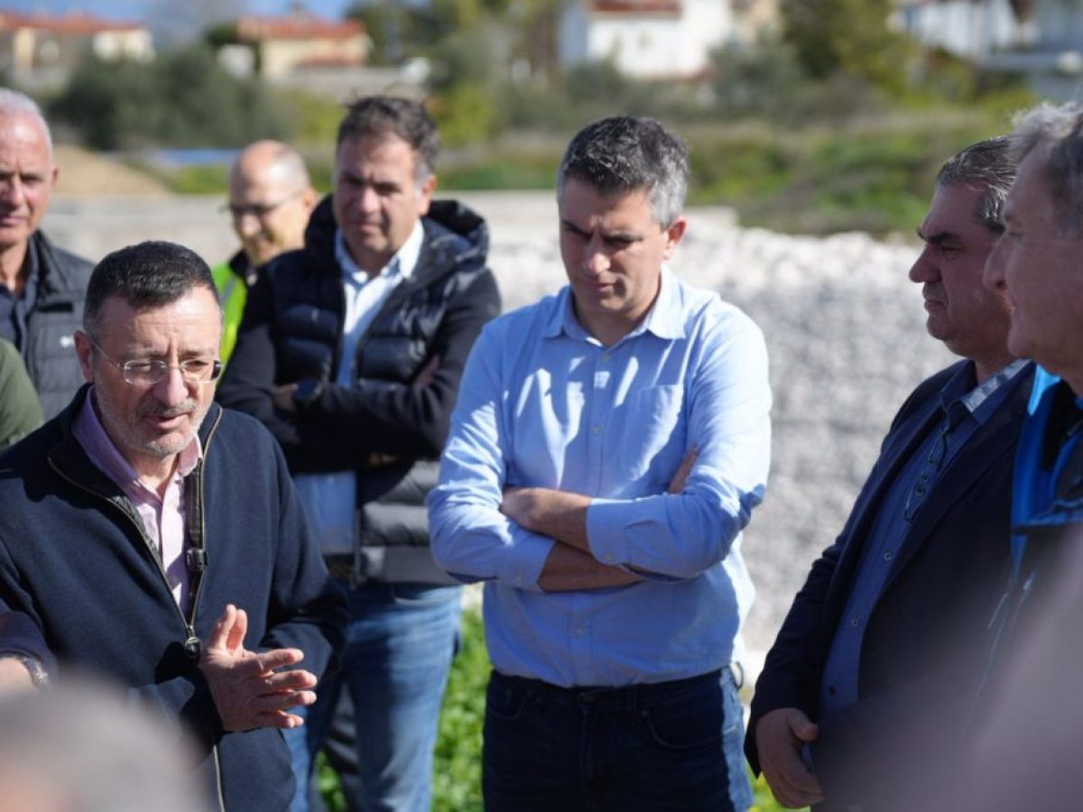 Αυτοψία του Χρίστου Δήμα σε αντιπλημμυρικά έργα κατά μήκος του αυτοκινητόδρομου «Κόρινθος – Πάτρα»