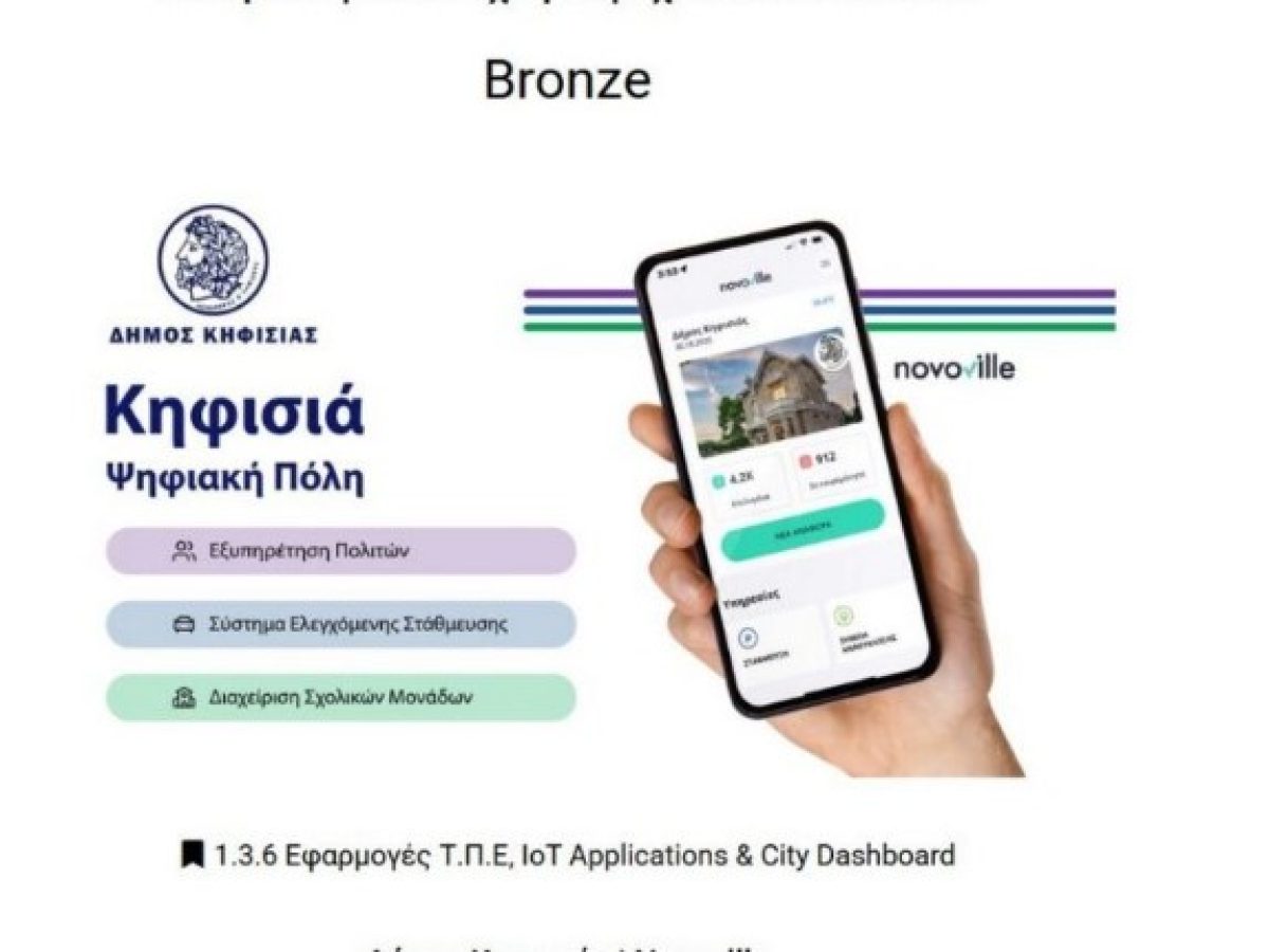 Χάλκινη διάκριση για τον Δήμο Κηφισιάς στα Best City Awards 2026