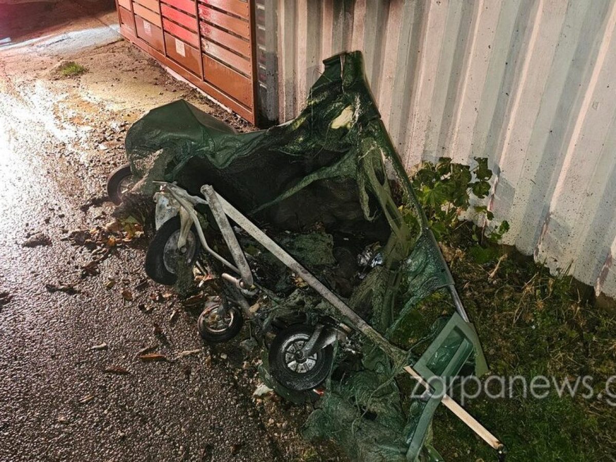 Χανιά | Κάδος άρπαξε φωτιά στη Χαλέπα – Καταστράφηκε ολοσχερώς | Photos