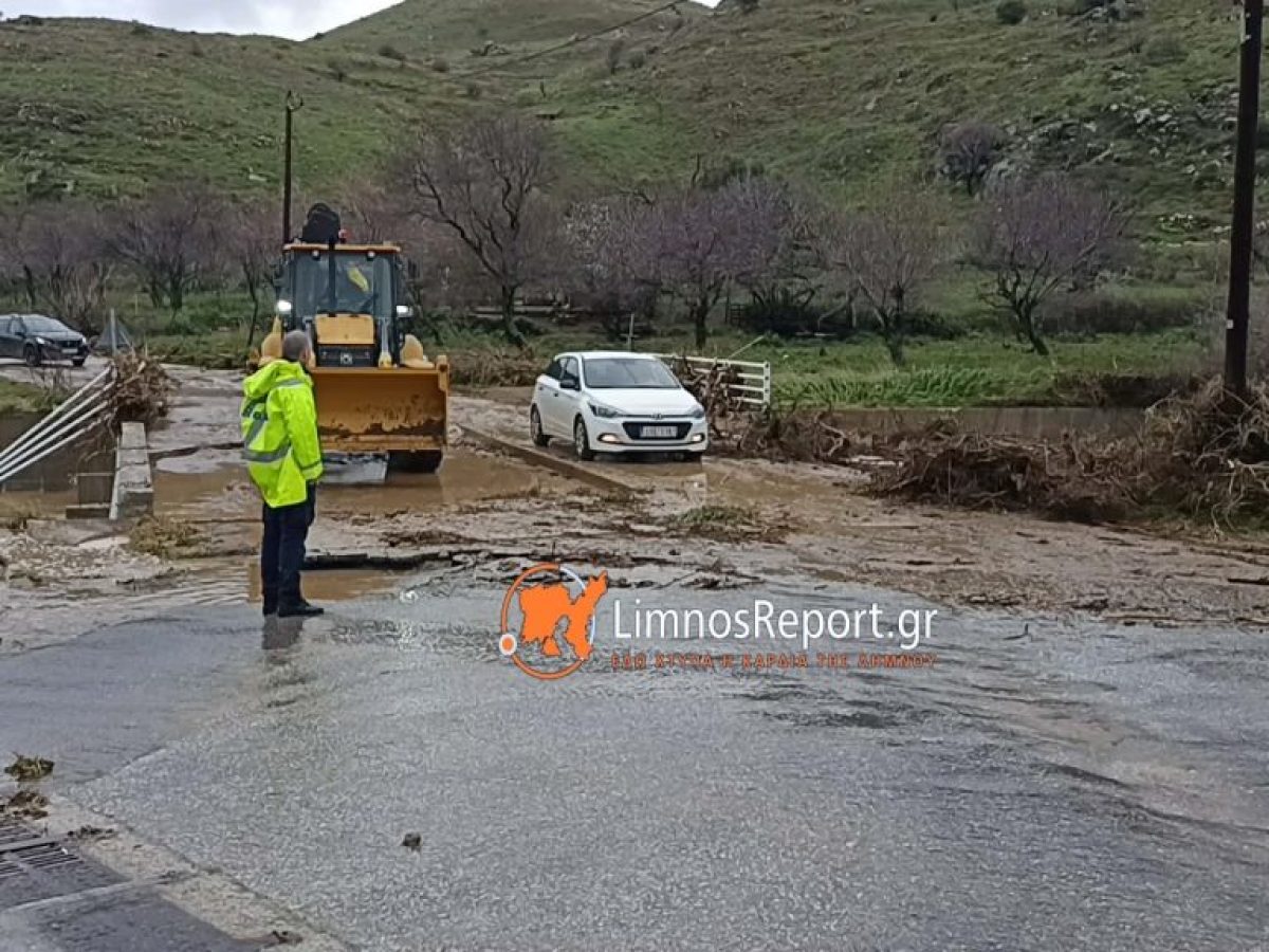 Έκτακτη ανακοίνωση Δήμου Λήμνου για επικίνδυνα σημεία στο οδικό δίκτυο μετά την κακοκαιρία