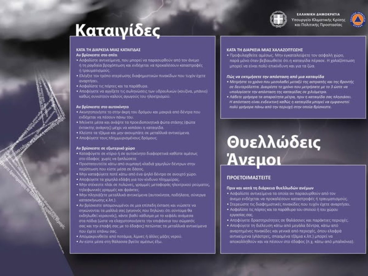 Έκτακτη ενημέρωση – Χαλκιδική (ΚΟΚΚΙΝΗ προειδοποίηση)
