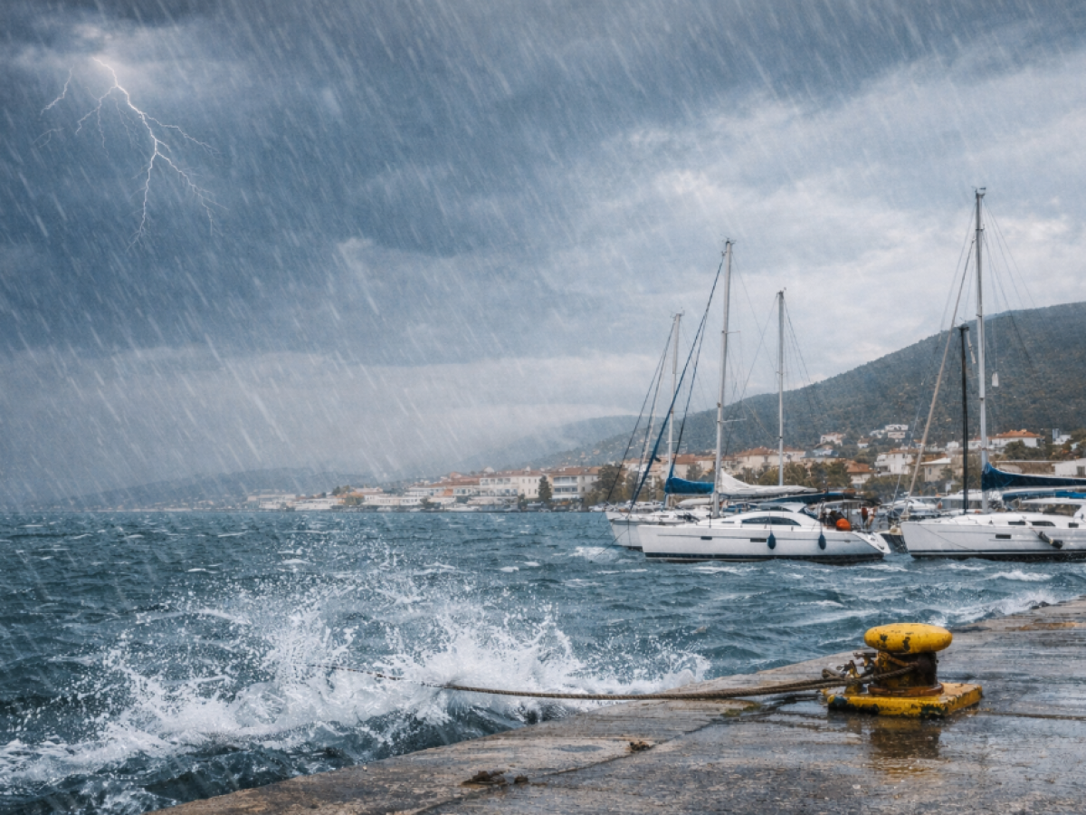 Έκτακτο δελτίο καιρού από το Λιμεναρχείο Λευκάδας – Ισχυρές βροχές και άνεμοι έως 8 μποφόρ