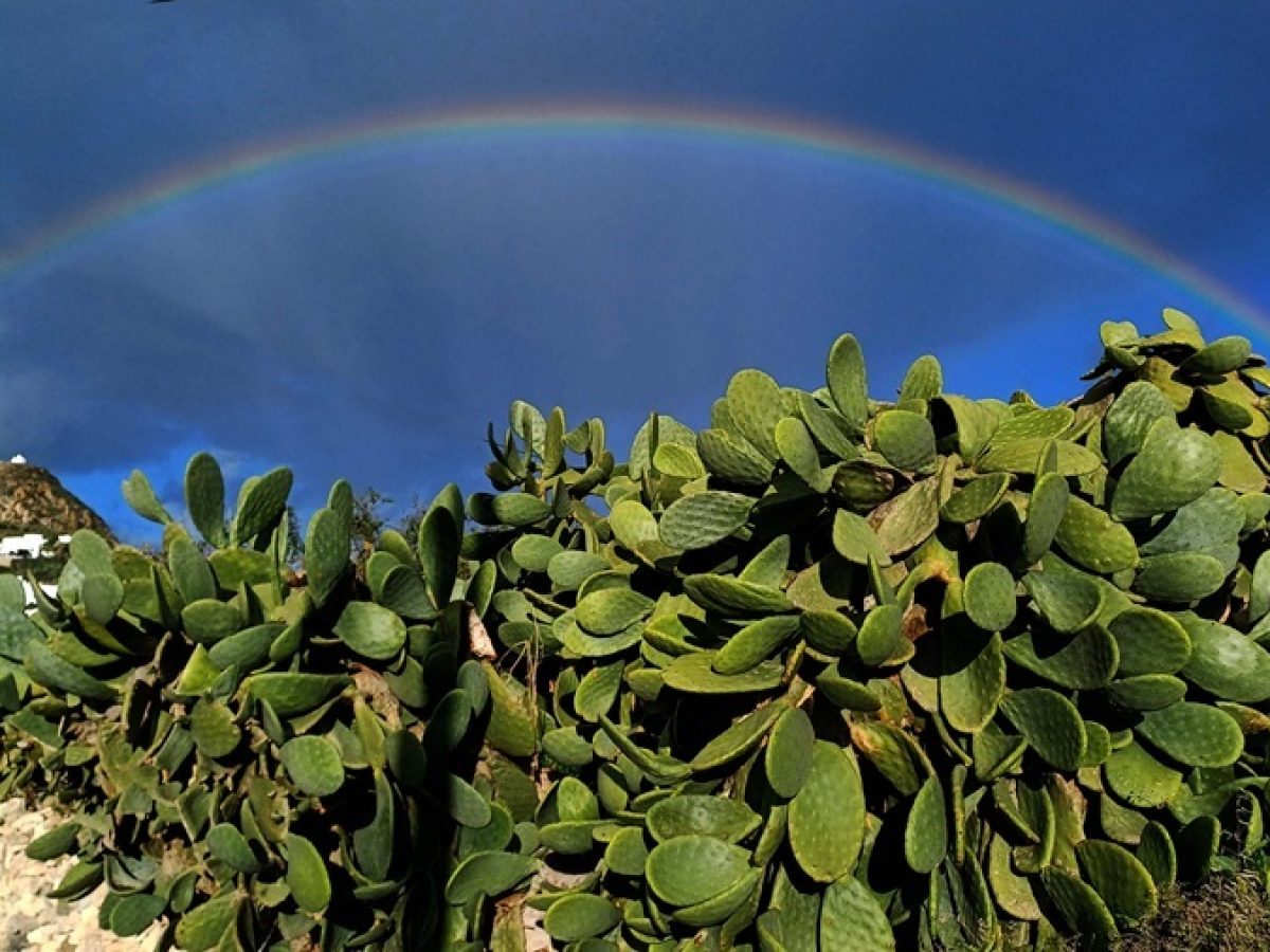 Ένα εντυπωσιακό ουράνιο τόξο «αγκάλιασε» την Πλάκα