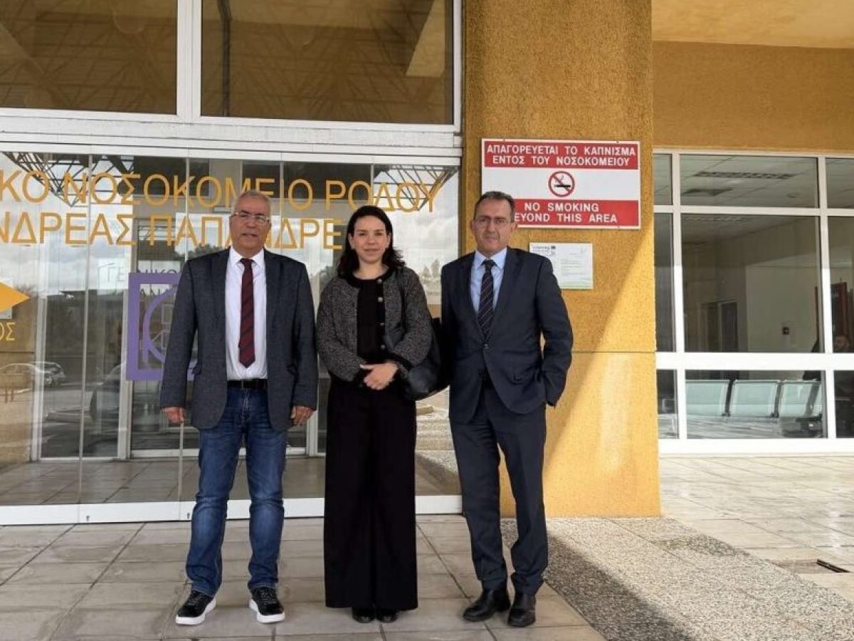 Επίσκεψη στο Νοσοκομείο Ρόδου από την Πρόξενο  Φινλανδίας κ. Elena Bamichas και τον Επίτιμο Πρόξενο της Φινλανδίας στη Ρόδο Άκη Δημητριάδη