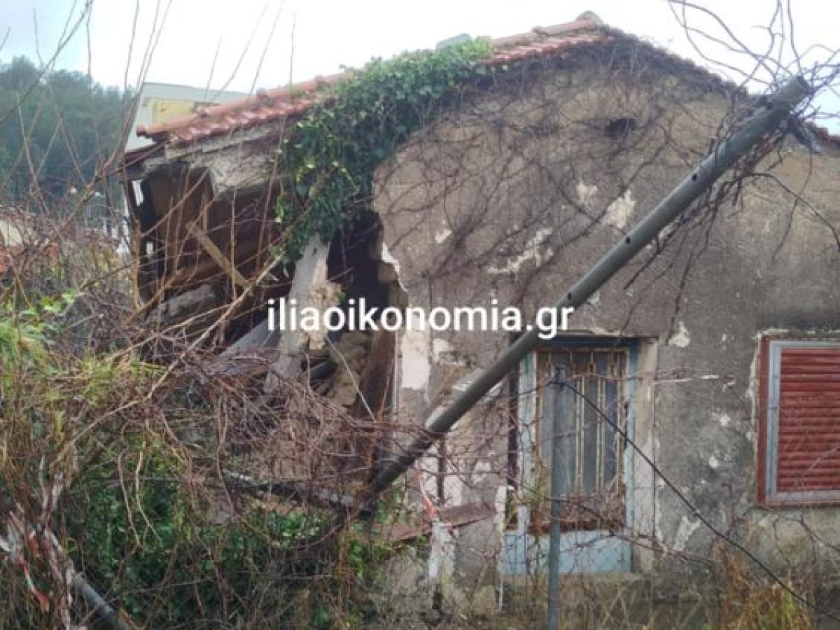 Κατάκολο: Ζημιές από την έντονη βροχόπτωση – Κάτοικοι βγήκαν από τα σπίτια τους λόγω επικίνδυνου βράχου – Έκλεισε δρόμος