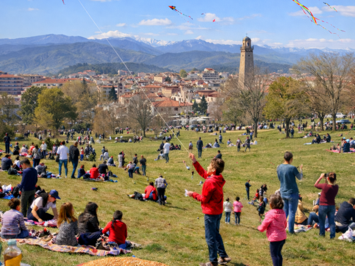 Καθαρά Δευτέρα με χαρταετό και σύμμαχο τον καιρό στα Τρίκαλα
