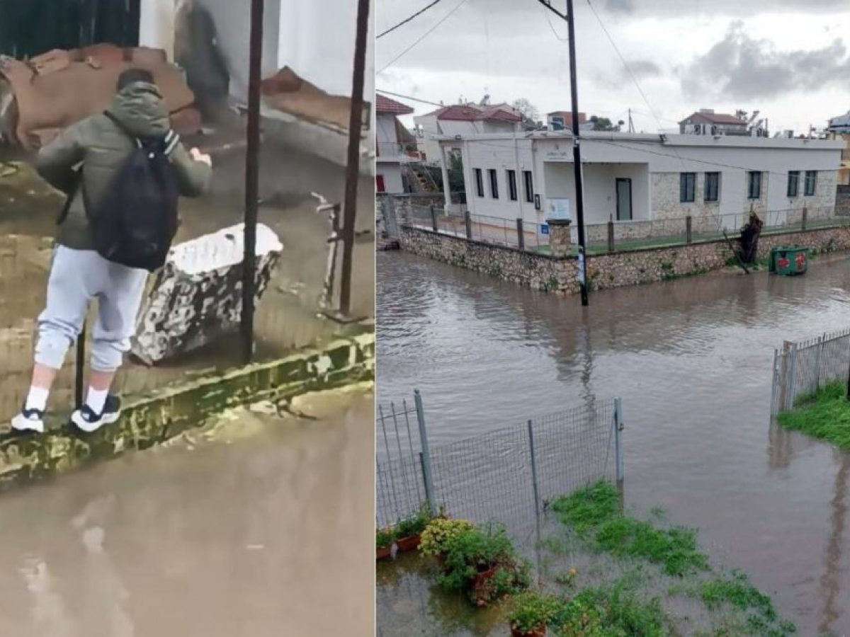 Μεσολόγγι: Πλημμύρισε ξανά το Νεοχώρι – Μαθητές γαντζώθηκαν από σύρματα για να γυρίσουν σπίτια τους