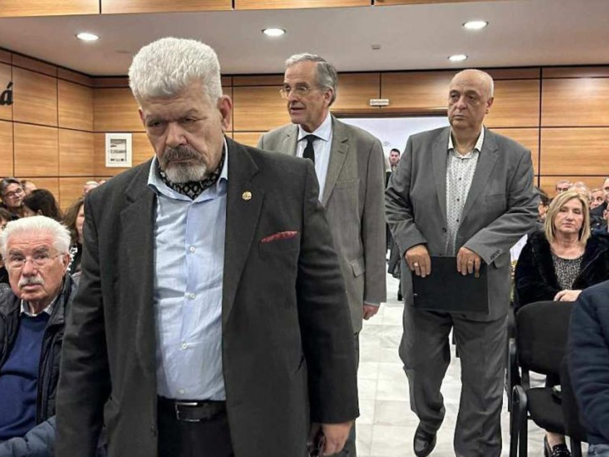 Ο Αντώνης Σαμαράς στην ομιλία του καθηγητή Ιωάννη Μάζη στο Ναύπλιο