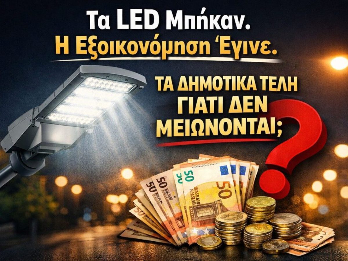 Οδό-Φωτισμός, Εξοικονόμηση ενέργειας και η Αλήθεια για τα Δημοτικά Τέλη.