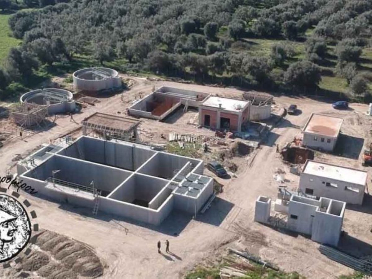 Πλάνα drone από την πρόοδο εργασιών στη μονάδα λυμάτων βιολογικού καθαρισμού Βάρνακα, Κανδήλας και Μύτικα