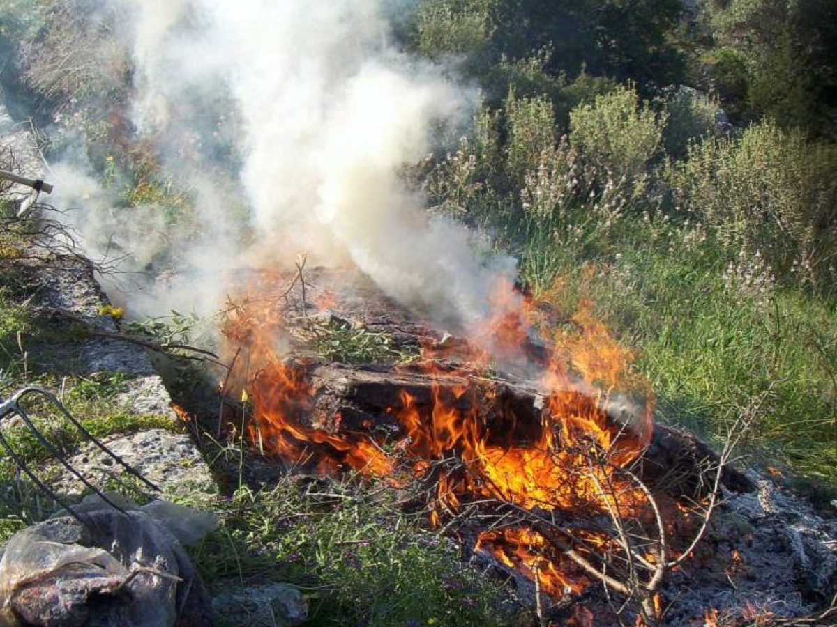 Ρόδος: Πρόστιμο άνω των 1.000 ευρώ για καύση κλαδιών χωρίς μέτρα προστασίας