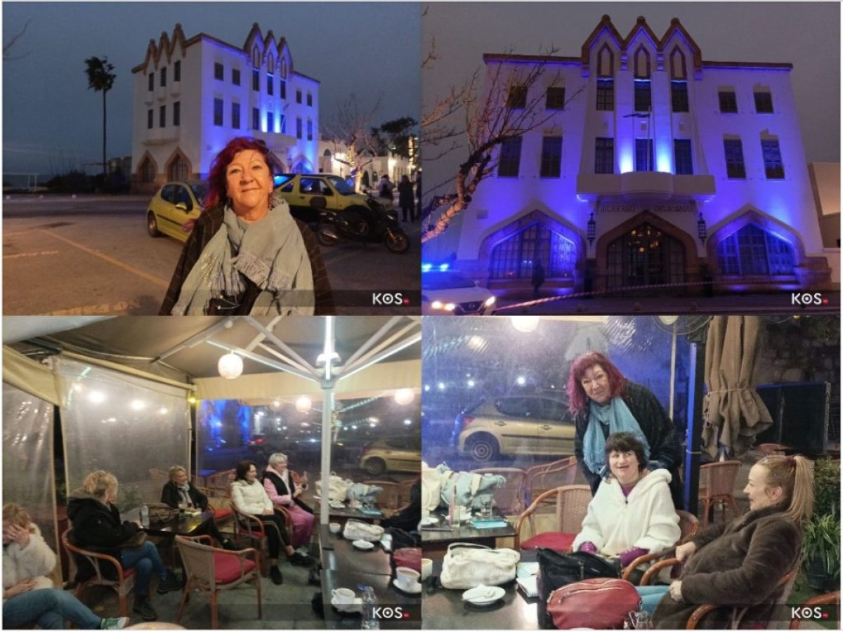 Συμβολική φωταγώγηση του Albergo Gelsomino | Ενωμένοι στα Μπλε: «Ρίχνοντας Φως στο Σύνδρομο Angelman»