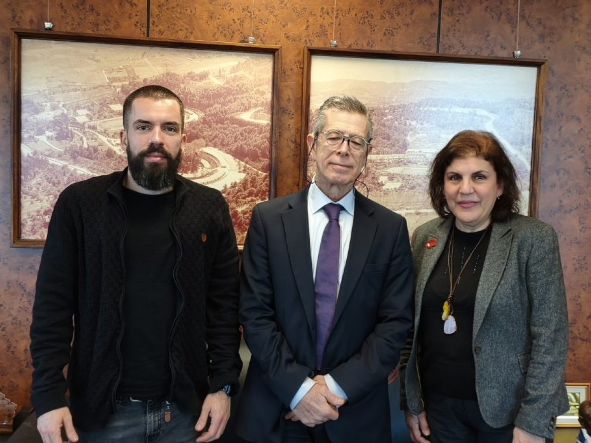 Συνάντηση μελών της Συμπολιτείας Ολυμπίας με τον Πρόεδρο της ΔΟΑ καθηγητή Τσολάκη