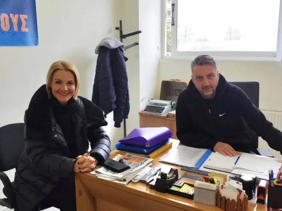 Συνάντηση της Μίκας Ιατρίδη με τον Πρόεδρο του ΕΚΡ, Παναγιώτη Εγγλέζο