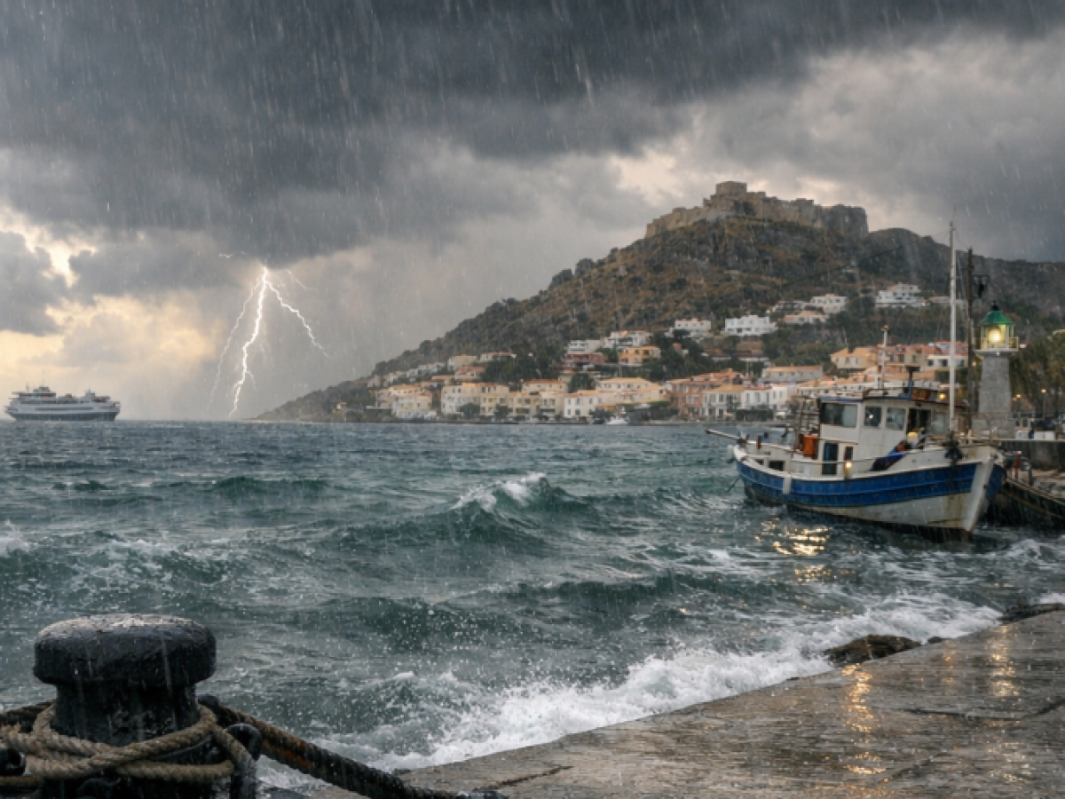 Συννεφιά, μπόρες και δυνατοί άνεμοι – Άστατος ο καιρός σήμερα σε Λέρο και Δωδεκάνησα