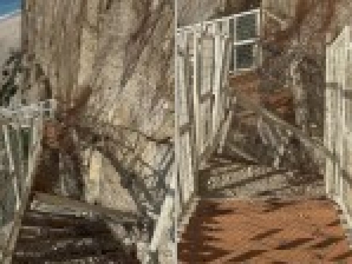 Ζημιές στη σκάλα των «Εγκρεμνών» – Ερωτήματα για την πρόσβαση πριν τη σεζόν