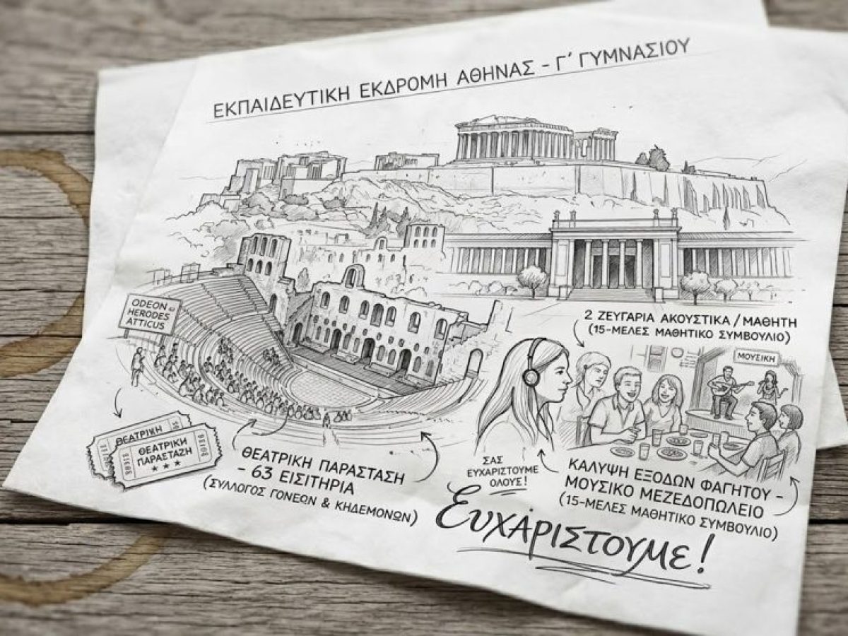 2ο Γυμνάσιο Νάξου: Ευχαριστίες σε Σύλλογο Γονέων και 15μελές για την εκδρομή της Γ΄ τάξης