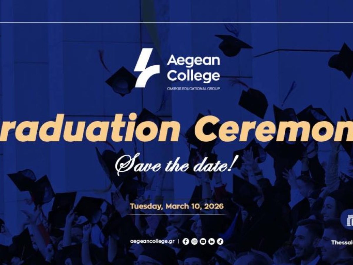 Aegean College 1&eta; &Tau;&epsilon;&lambda;&epsilon;&tau;ή &Alpha;&pi;&omicron;&phi;&omicron;ί&tau;&eta;&sigma;&eta;&sigmaf; &sigma;&tau;&eta;&nu; &Theta;&epsilon;&sigma;&sigma;&alpha;&lambda;&omicron;&nu;ί&kappa;&eta;