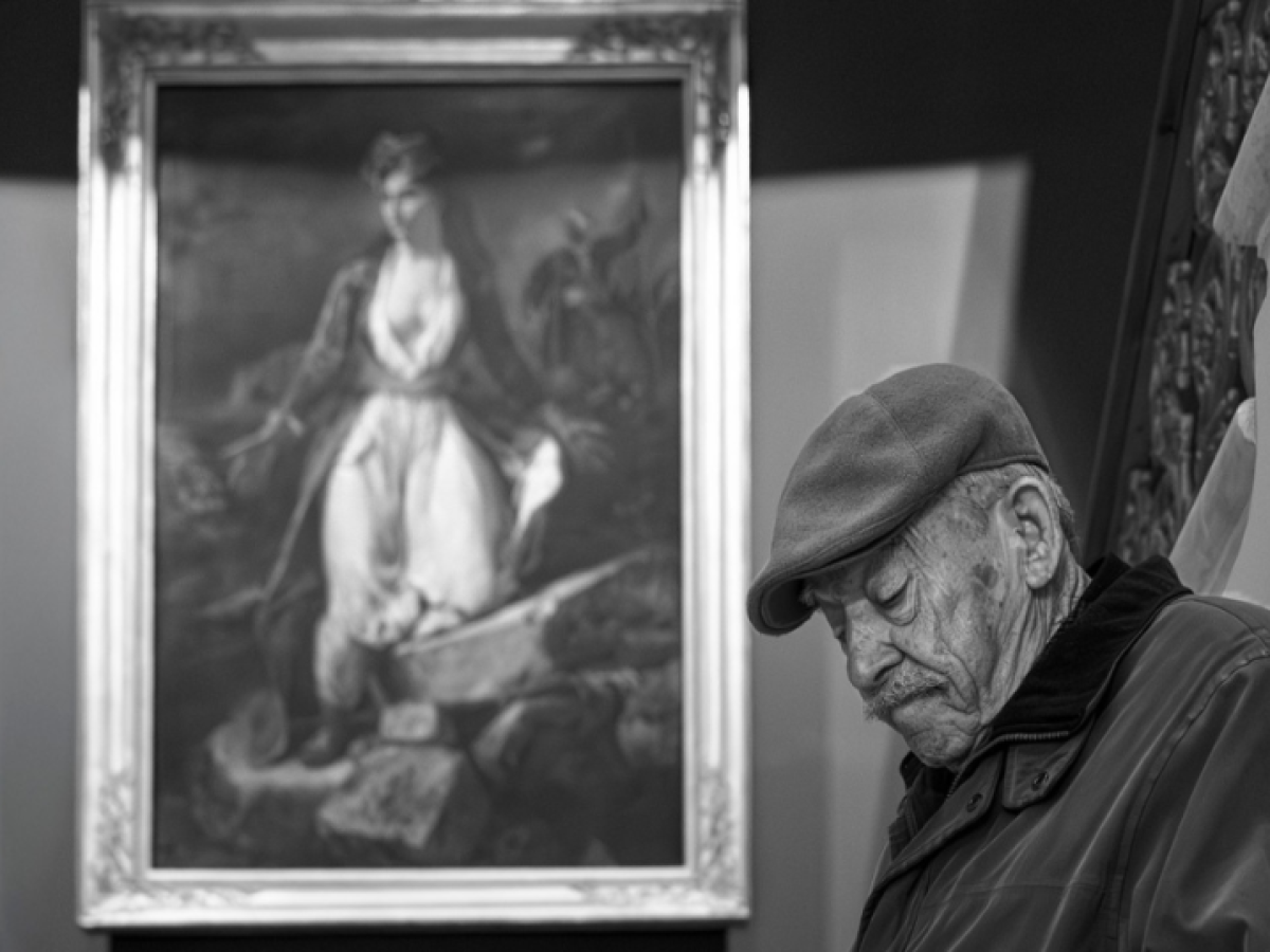 Nίκος Αλιάγας: Ο πιο «παλιός» της Ιεράς Πόλης μπροστά στο έργο του Ντελακρουά