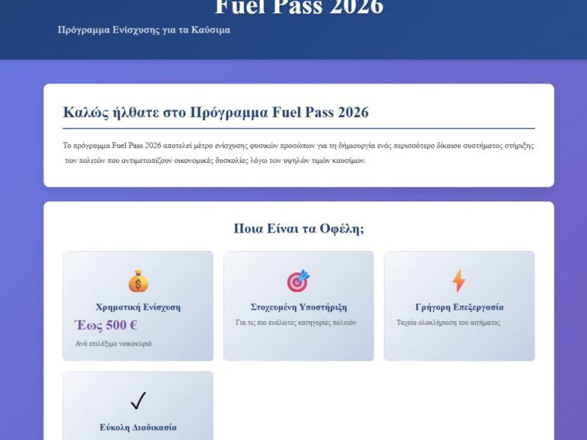 SMS απάτη για αίτηση στο Fuel Pass 2026