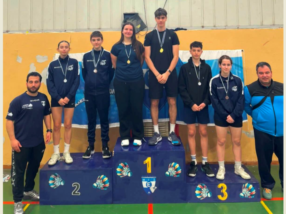 32 μετάλλια για το «Δημοκρίτειο Κομοτηνής» στο περιφερειακό πρωτάθλημα μπάτμιντον Ανδρών/Γυναικών & Κ17