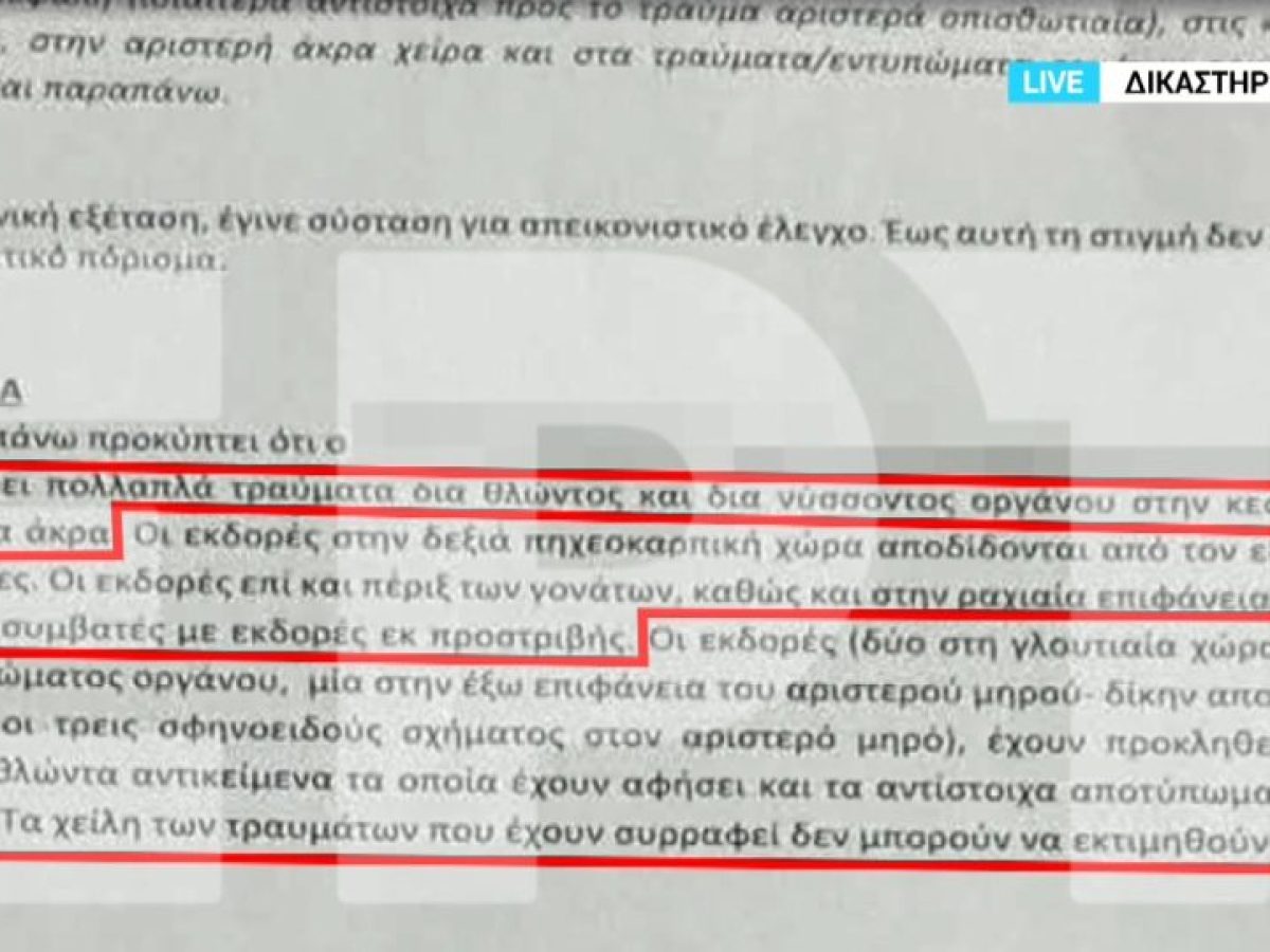 Δολοφονία στην Καλαμαριά: Τι αναφέρει η ιατροδικαστική έκθεση για τον 23χρονο κατηγορούμενο