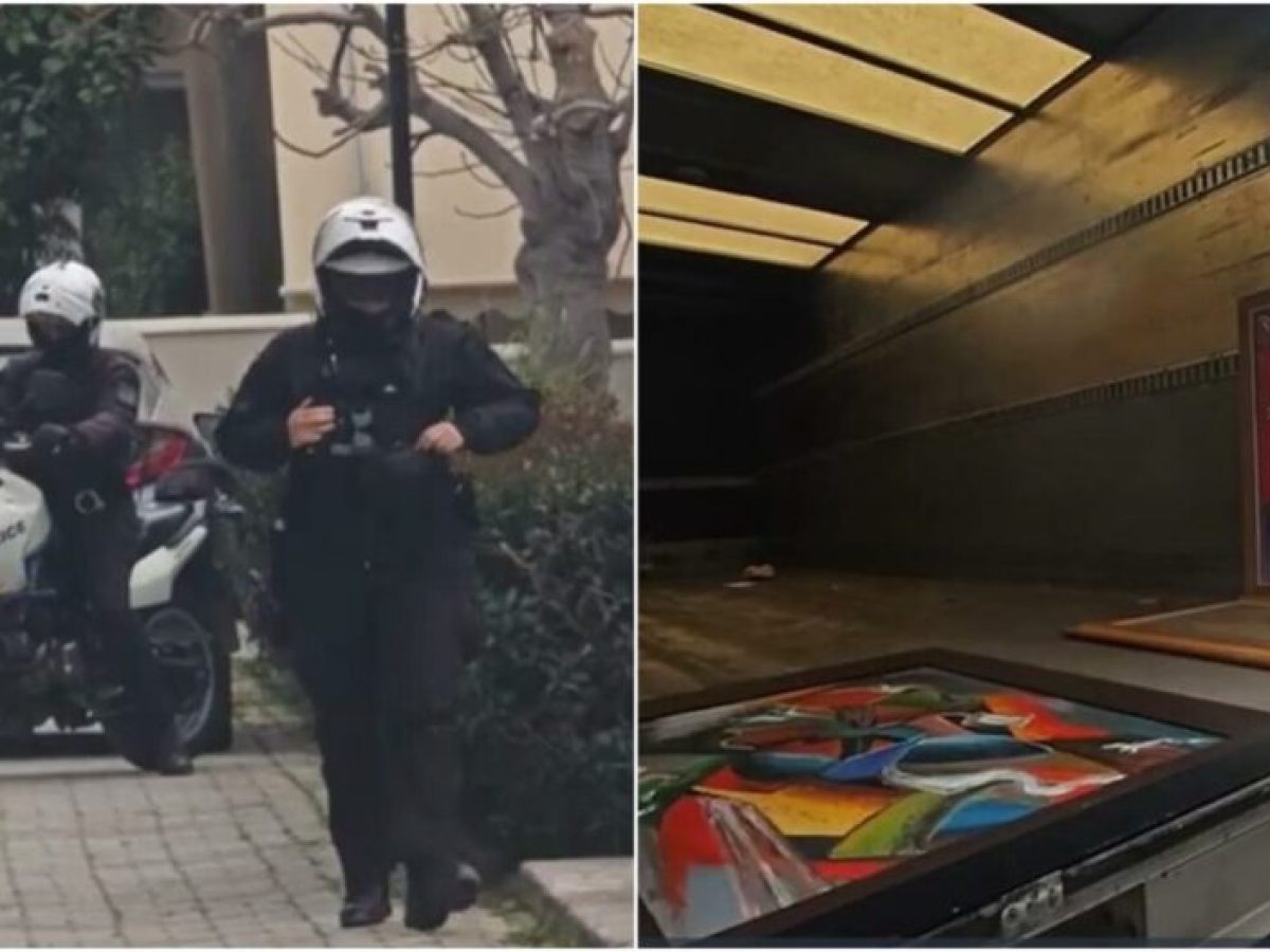 Έφοδος της ΕΛ.ΑΣ. στη γκαλερί του Τσαγκαράκη στη Γλυφάδα και σε αποθήκη στο Ελληνικό (VIDEO)