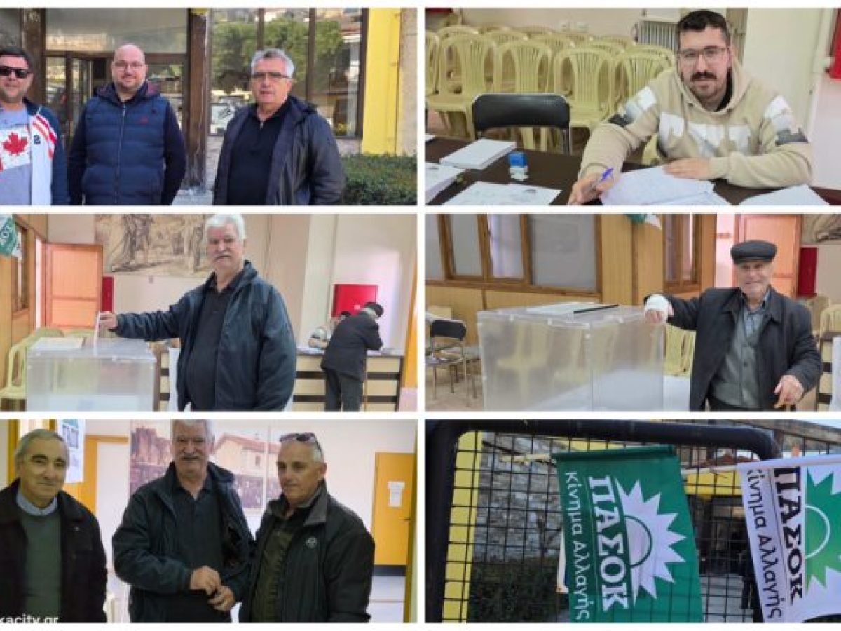 Εκλογές ΠΑΣΟΚ: Πόσοι ψήφισαν και ποιοι εκλεγονται σύνδεδροι από τον νομό Τρικάλων