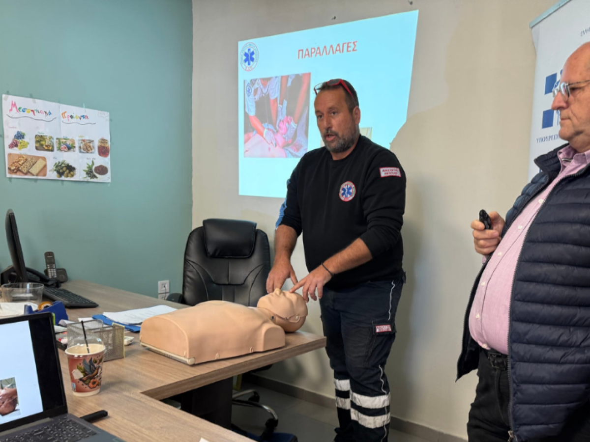 Εκπαίδευση στην Κεντρική Αγορά Καλαμάτας για την αντιμετώπιση επειγόντων περιστατικών υγείας